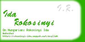 ida rokosinyi business card